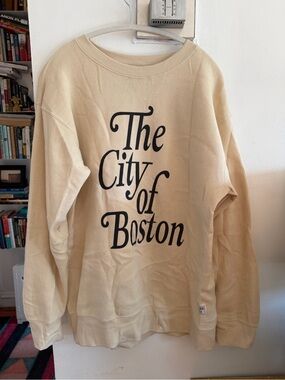 Beige 'The City of Boston' Crewneck Sweatshirt